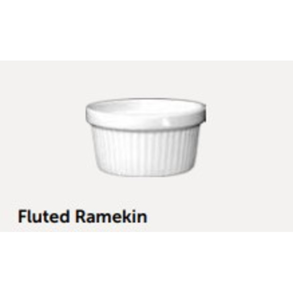 Tableware - MF-2EW Fluted Ramekin, White - 2 oz, 1 Dz