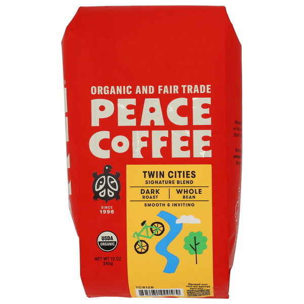 Peace Coffee Twin Cities Organic Whole Bean Coffee Same-Day