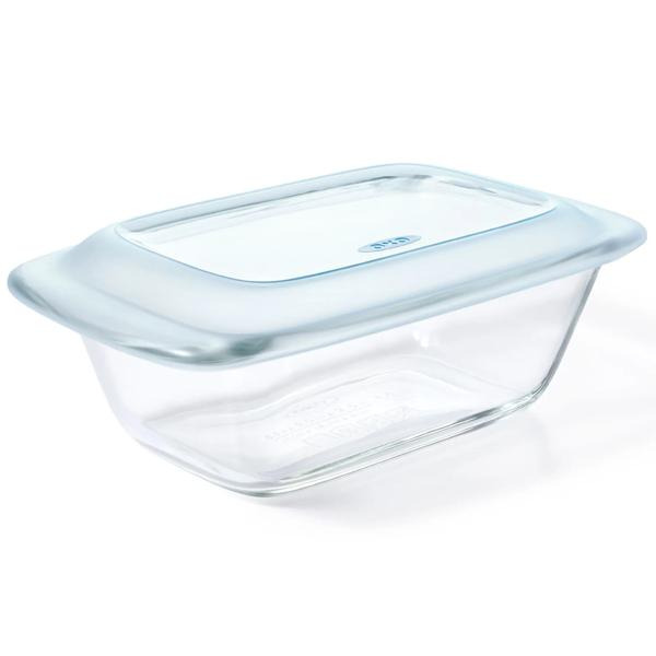 OXO 1.6 Qt Glass 8.5 In x 5.5 In x 2.5 In Loaf Pan With Lid