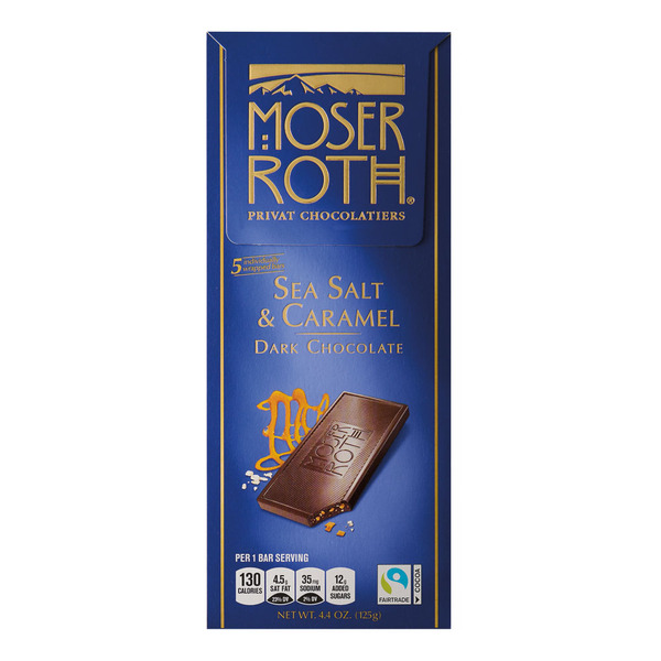 Moser Roth Dark Chocolate Sea Salt & Caramel Bar