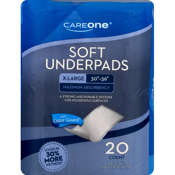 CareOne Soft Underpads, Maximum Absorbency, X-Large Same-Day