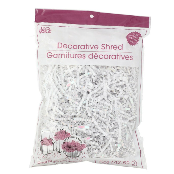 Voila Iridescent Paper Shreds - White Same-Day Delivery