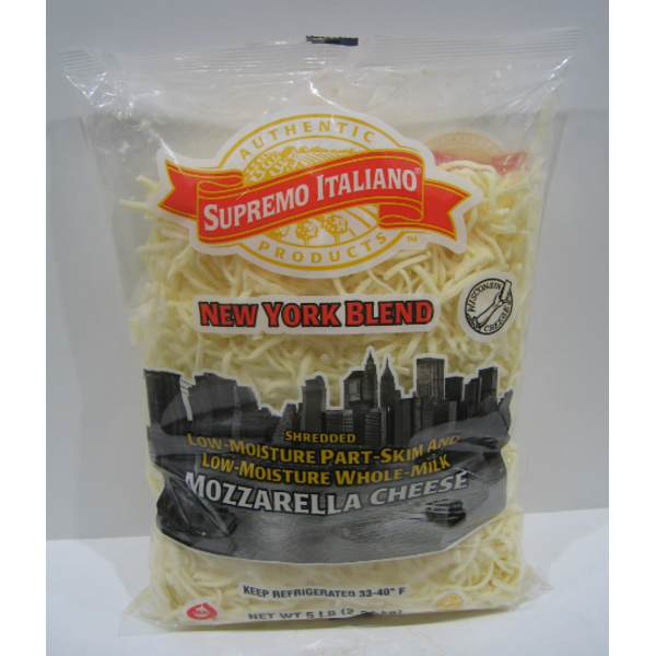 Supremo Italiano - Shredded NY Cheese Blend - 5 lb Bag