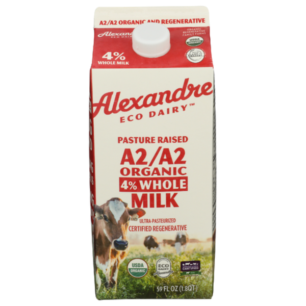 Alexandre Family Farms Organic A2/A2 4% Whole Milk Same-Day