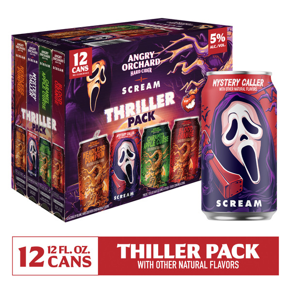 Angry Orchard Hard Cider Thriller Mix Pack Variety, Spiked (12 fl