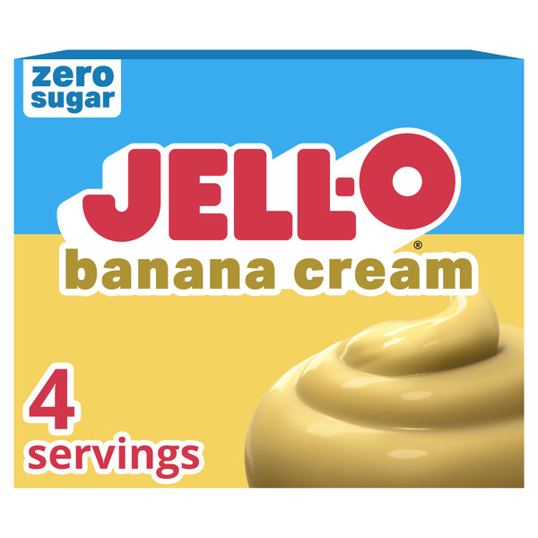 Jell-O Zero Sugar Banana Cream Instant Pudding & Pie Filling Same