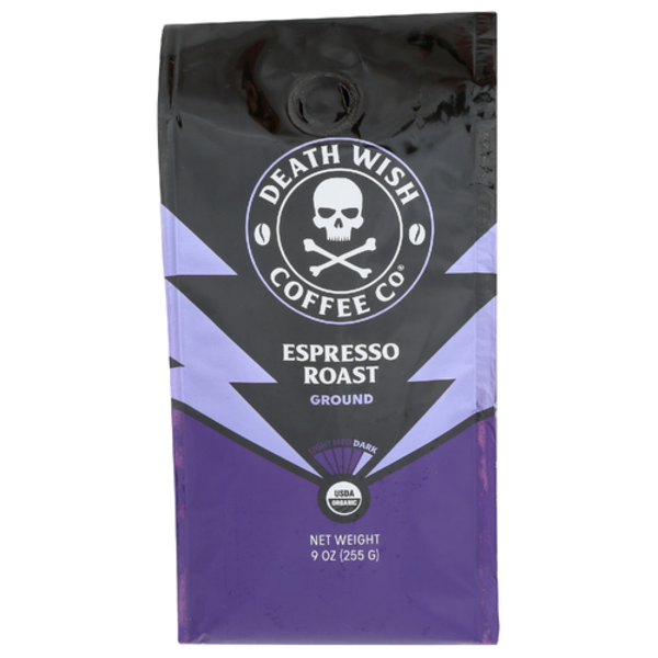 Death Wish Coffee Co. Organic Espresso Roast Ground Coffee