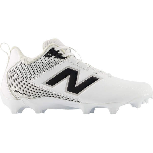 New Balance Rush X5 Mid Lacrosse Cleats, M7.0/W8.5, Medium/D - White/Black