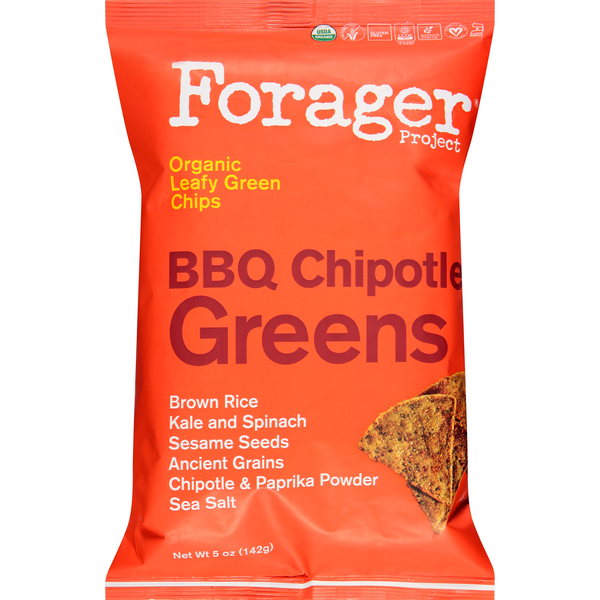 Forager Project Leafy Green Chips, Organic, BBQ Chipotle Greens