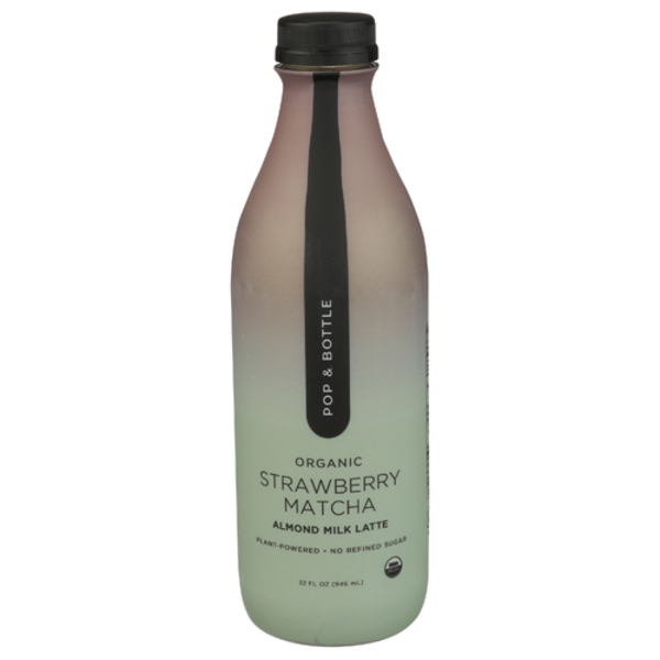 Pop & Bottle Organic Strawberry Matcha Almond Milk Latte
