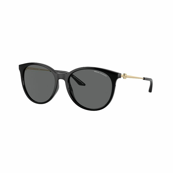 Armani Exchange Women's  0AX4140S 55mm Cat Eye Sunglasses, Shinyblack