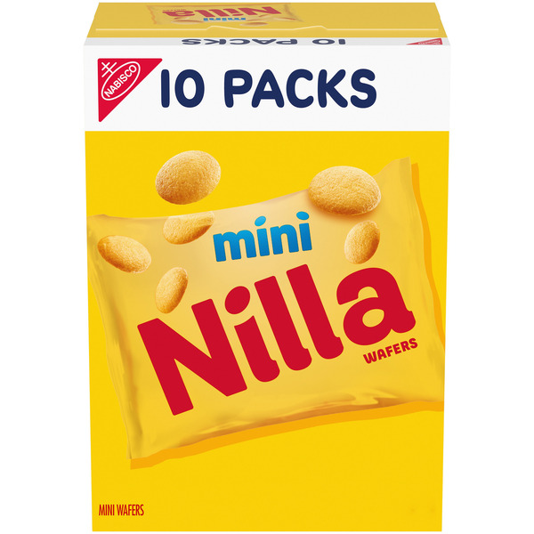 NILLA Mini Cookies, Vanilla Wafers, Snack Packs 10 oz
