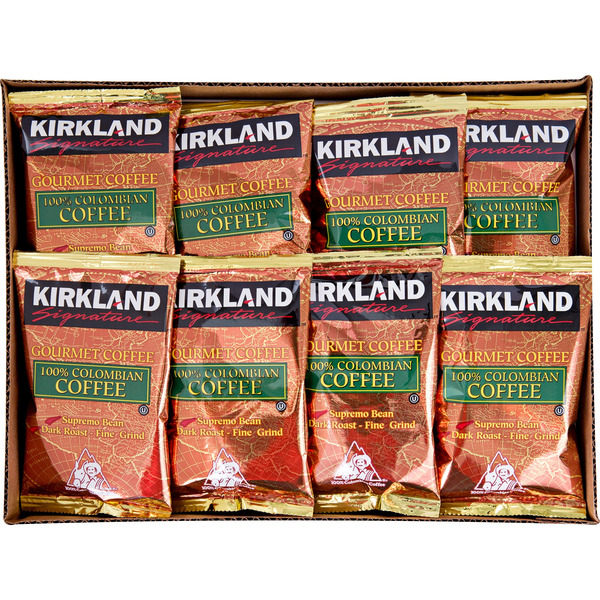 Kirkland Signature Colombian Ground Coffee, Dark Roast, 1.75 oz, 42 ct