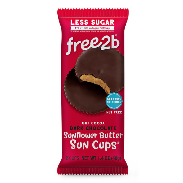 Free2b Dark Chocolate Sunflower Butter Cups Same-Day Delivery or