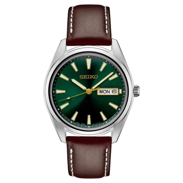 Seiko Essentials Green Sunray Dial Men's Quartz Watch, 40.2mm Same