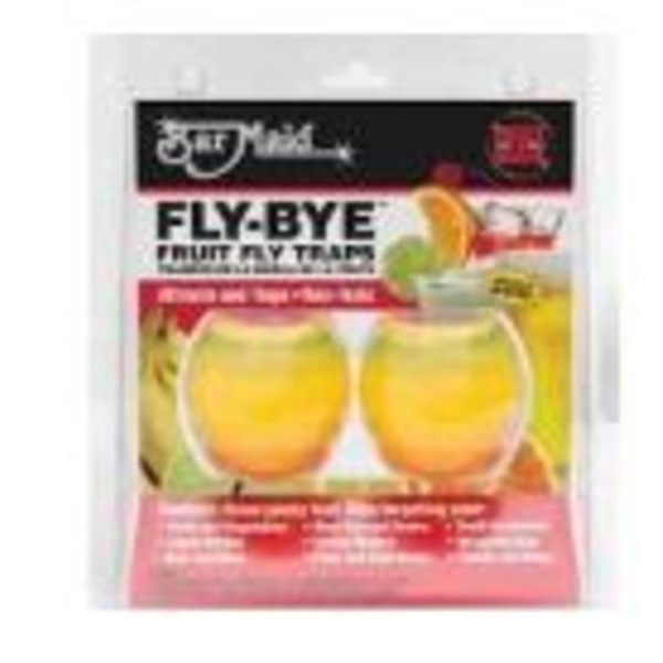 Fly-Bye Fruit Fly Trap, attracts & traps, non-toxic - 2-pack