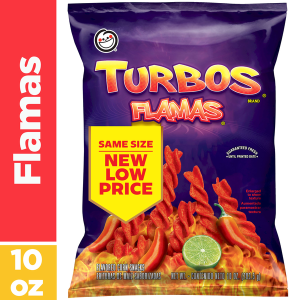 Sabritas Corn Snacks Turbos Flamas Flavor