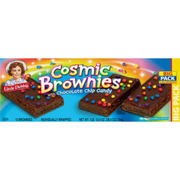 Little Debbie Cosmic Brownies with Chocolate Chip Candy