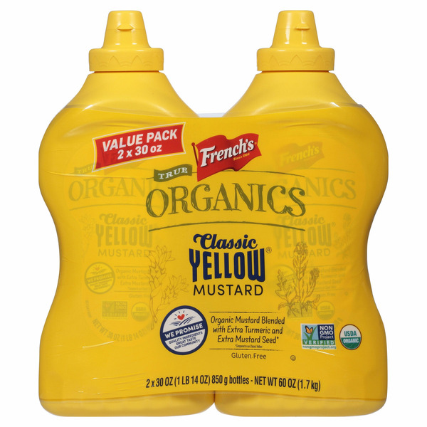 Organic Yellow Mustard, 2 x 30 oz