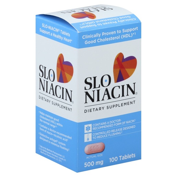 Slo Niacin Niacin, 500 mg, Tablets (100 each) Instacart