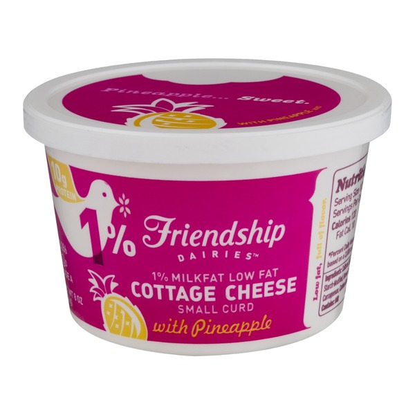 Friendship Dairies 1 Milkfat Cottage Cheese With Pineapple 8 Oz