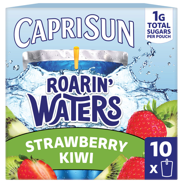 Capri Sun Strawberry Kiwi Surf Naturally Flavored Kids Water Beverage Drink Pouches