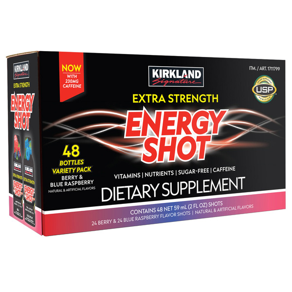Kirkland Signature Extra Strength Energy Shot, 2 fl oz, 48-count