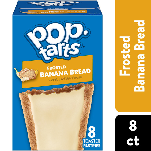 Pop-Tarts Frosted Banana Bread Toaster Pastries, Breakfast Foods, 8 Count