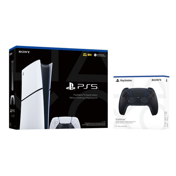 Sony PlayStation 5 Slim Disc Console Bundle With DualSense Wireless Controller - Midnight Black