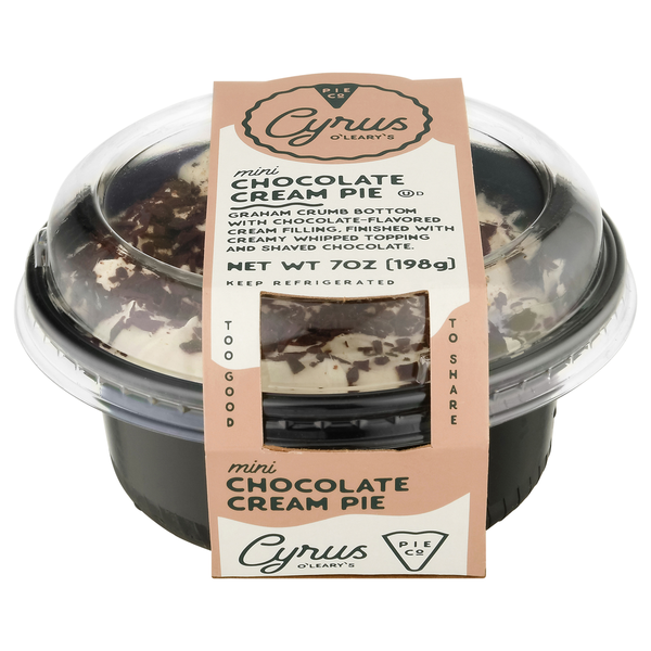 Cyrus O'Leary's Pie Co Chocolate Cream Mini Pie
