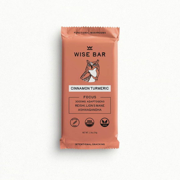 Wise Bar Cinnamon Turmeric, Mushroom Bar