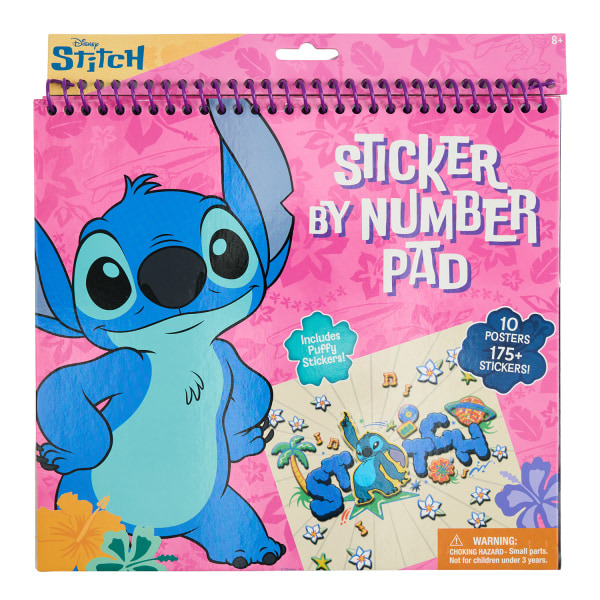 Innovative Designs Disney Stitch Sticker by Number Pad, 10 Posters & 175+ Stickers