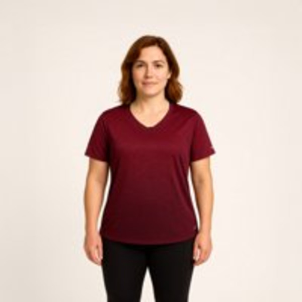 BCG Women's Ombre V-Neck Plus Size Training T-Shirt, 2X