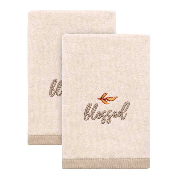 Avanti Grateful Patch Fingertip Towel Set - Ivory
