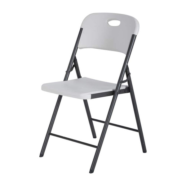Lifetime Almond Resin Seat Metal Frame Folding Chair