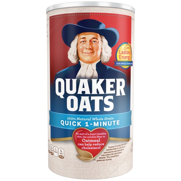 Quaker Oats 100 Whole Grain Quick 1Minute Oatmeal from Schnucks