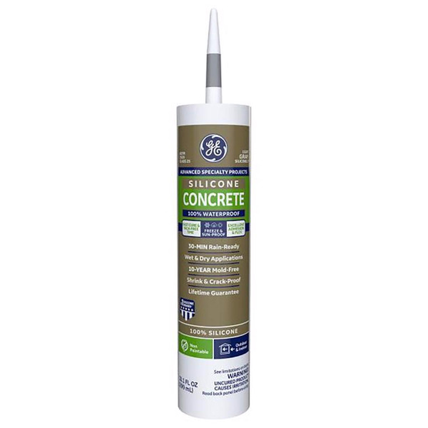 GE Sealants Silicone Concrete And Masonry Sealant - Light Gray