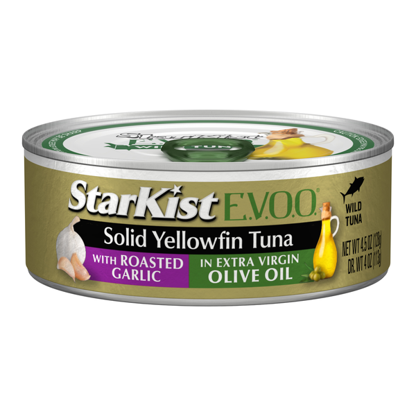 StarKist E.V.O.O. Solid Yellowfin Tuna in Extra Virgin Olive Oil, Roasted Garlic Can