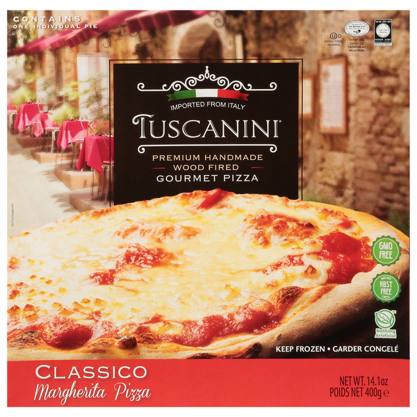 Tuscanini Premium Handmade Wood Fired Gourmet Margherita Pizza