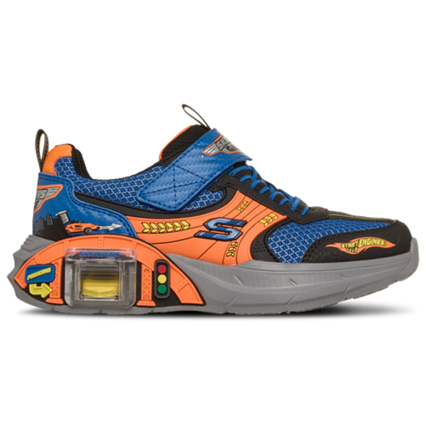 Skechers Boys' Toy Car Garage Sneakers, Size 12 Toddler - Black/Blue/Orange