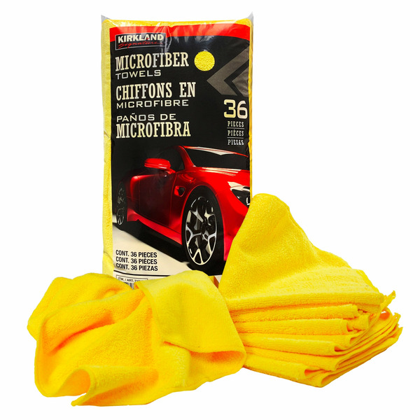 Kirkland Signature 16" x 16" Yellow Ultra Plush Microfiber Towel