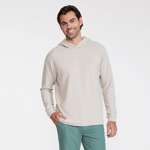 Bad Birdie Men's Textured Velocity Golf Hoodie, M - Dove