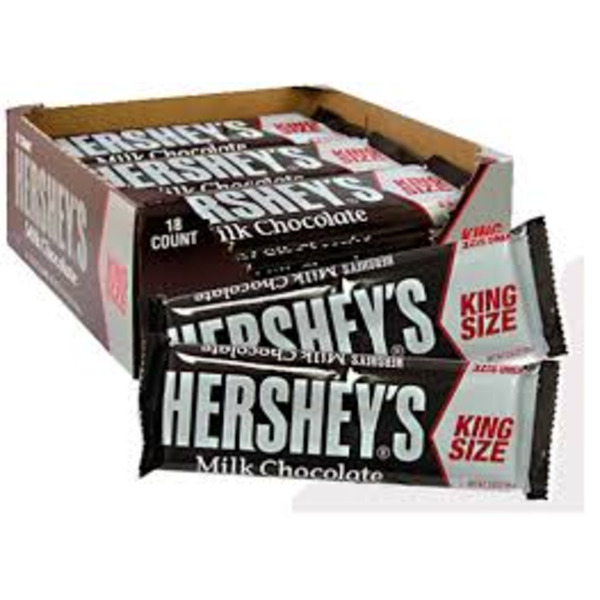 Hershey's - Milk Chocolate Bars King Size - 18/2.6 oz