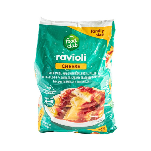 Food Club Ricotta Food Club Cheese Ravioli Tender Ravioli Filled With Creamy Seasoned ...