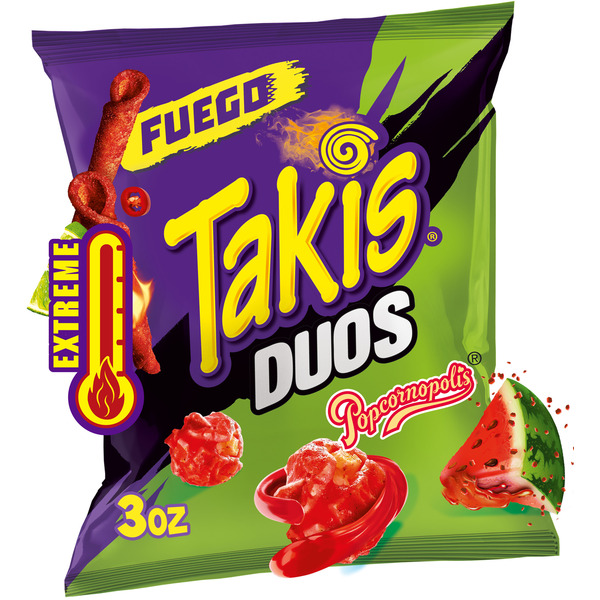 その他 Taki Takis Fuego Duos 3 oz Snack Size Bag, Hot Chili Pepper, Lime