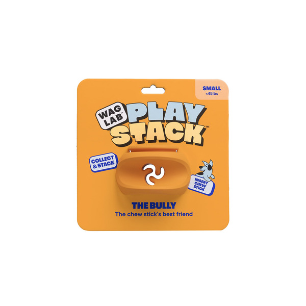 Wag Lab Play Stack The Bully Dog Toy, Small - Orange