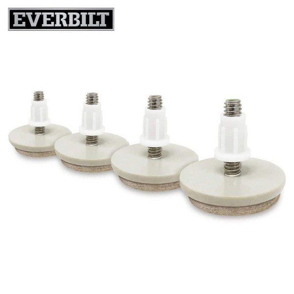 Everbilt 1-1/2 In. Beige Round Felt Threaded Stem Furniture Glides For Floor Protection (4-pack)