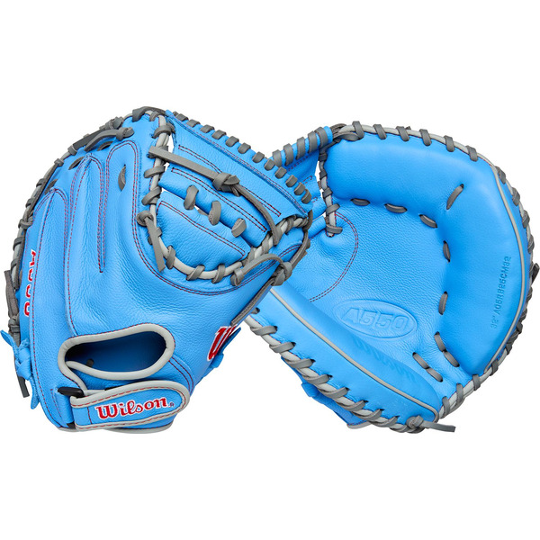 Wilson Youth Right Hand Throw A550 Series Catcher's Mitt - Blue & Grey