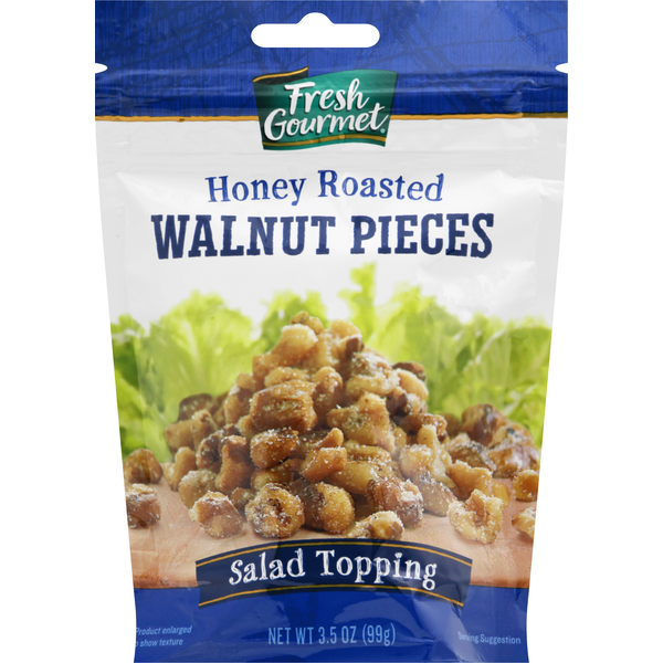 Fresh Gourmet Walnut Pieces, Honey Roasted