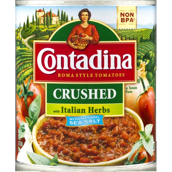 Contadina Roma Style Tomatoes, Crushed, in Tomato Puree, with Italian